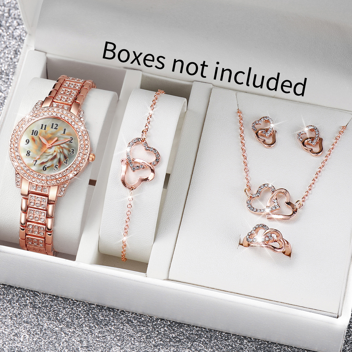 Luxury Watch Holder - 6PCS Luxury Rhinestone Women Quartz Watch