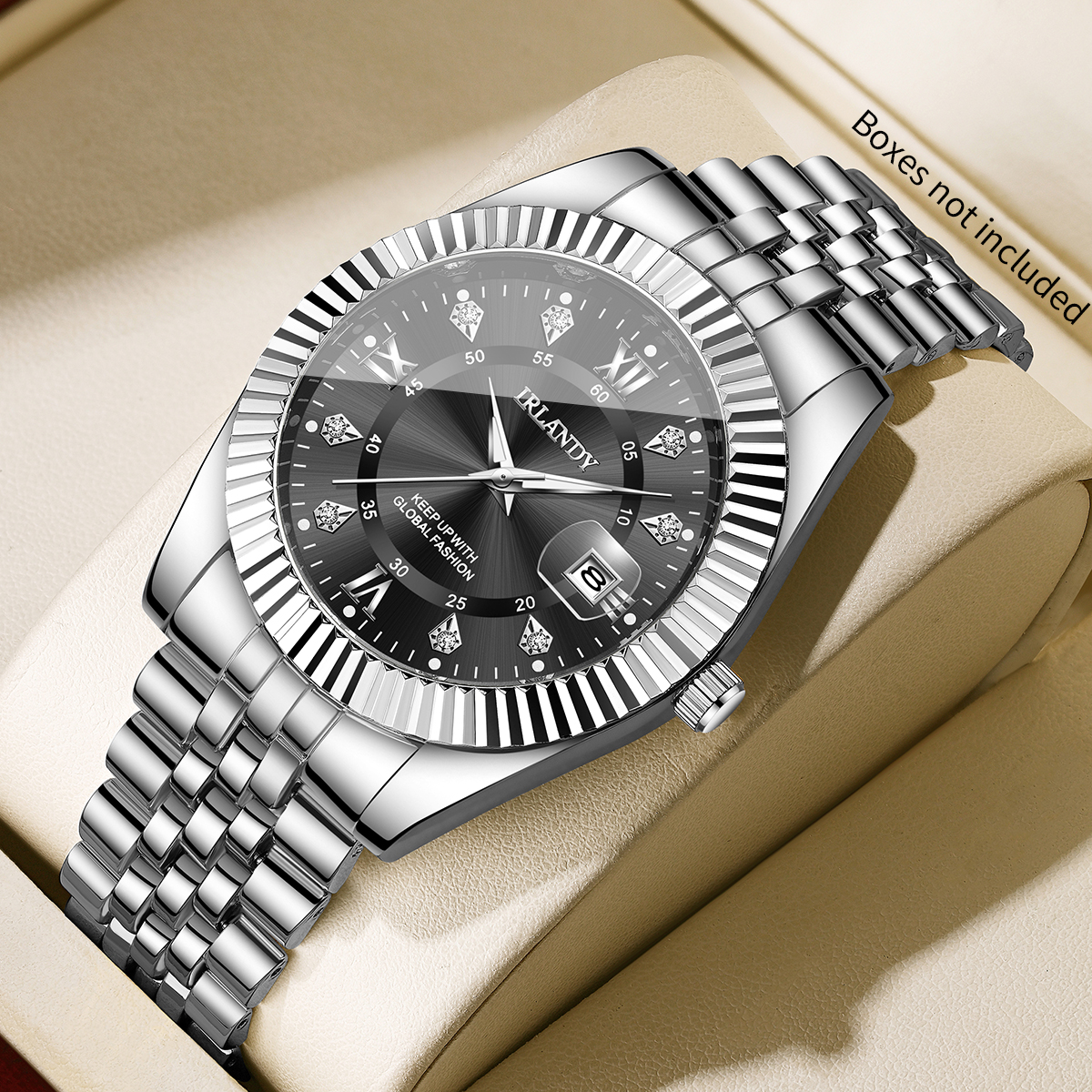 Luxury Watch Holder - Fashion Rhinestone Men Business Watches Luxury