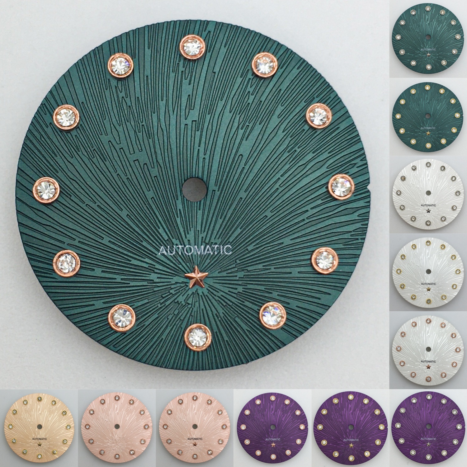 Exhibition Caseback - NH 24.5mm Star Watch Dial Green