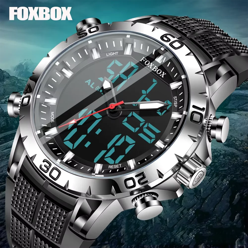Luxury Watch Holder - FOXBOX Mens Watches Sports Top Brand