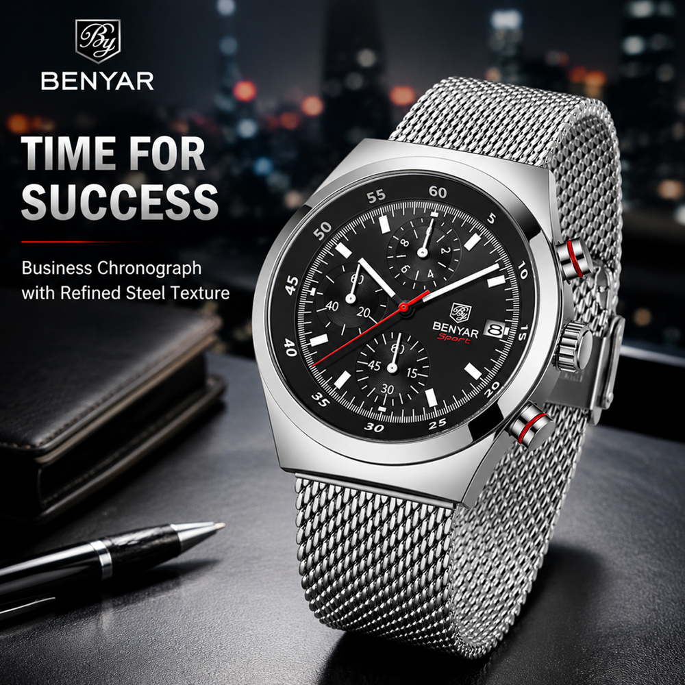 Luxury Watch Quality - BENYAR Top Luxury Brand Men's Business