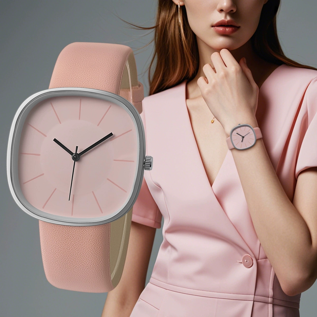 Lux Watch - New Fashion Luxury Woman Square Leather