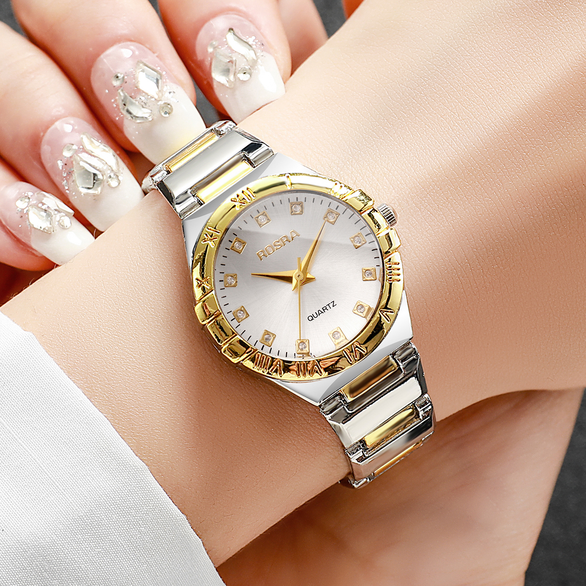 Luxury Rhinestone Women Quartz - Luxury Watch Holder 评论和价格