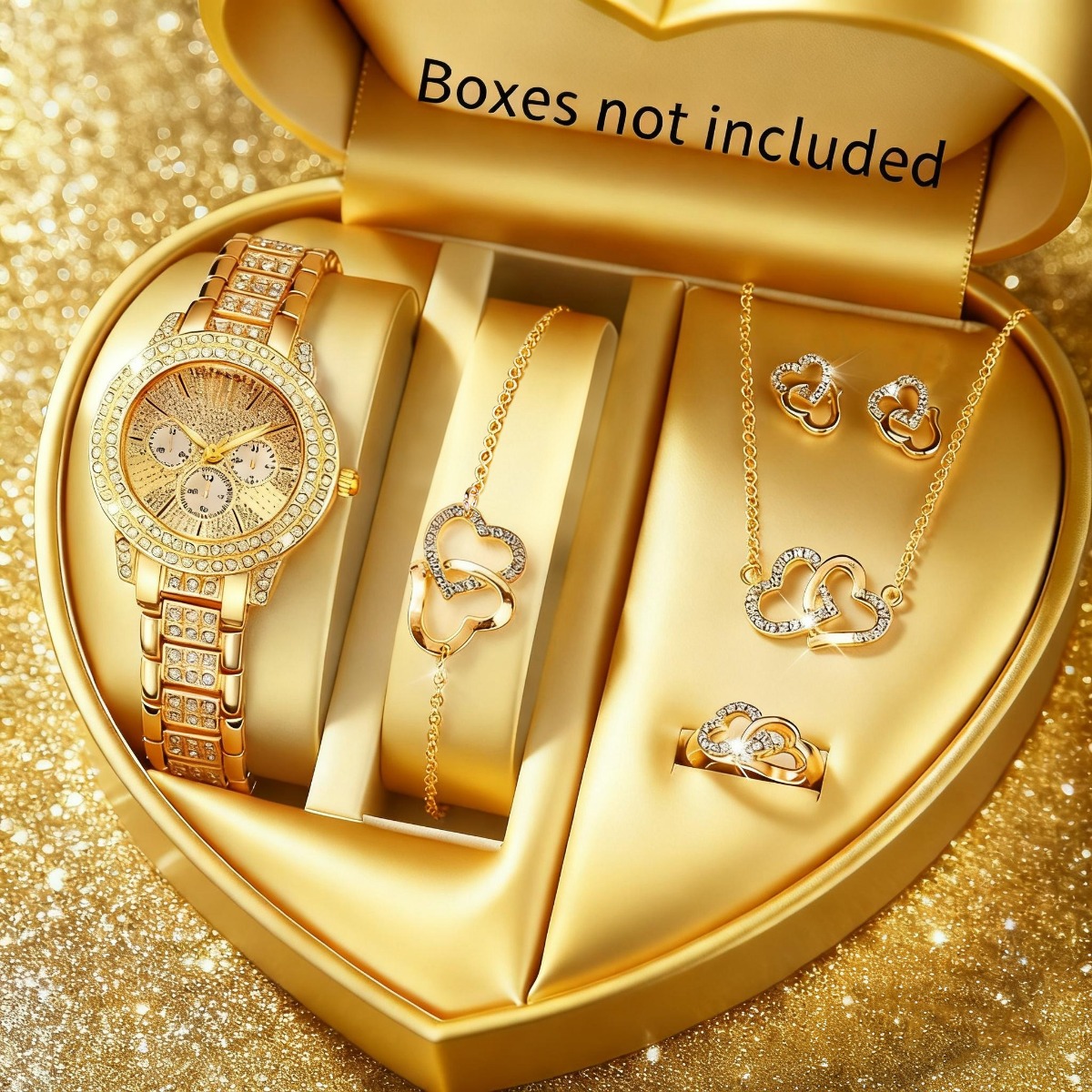 6PCS Luxury Rhinestone Women W - Luxury Watch Holder 评论和价格