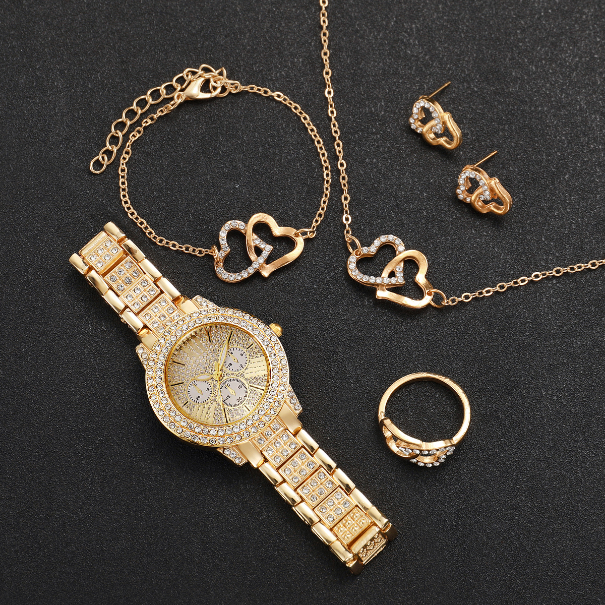 6PCS Luxury Rhinestone Women W - Luxury Watch Holder 评论和价格