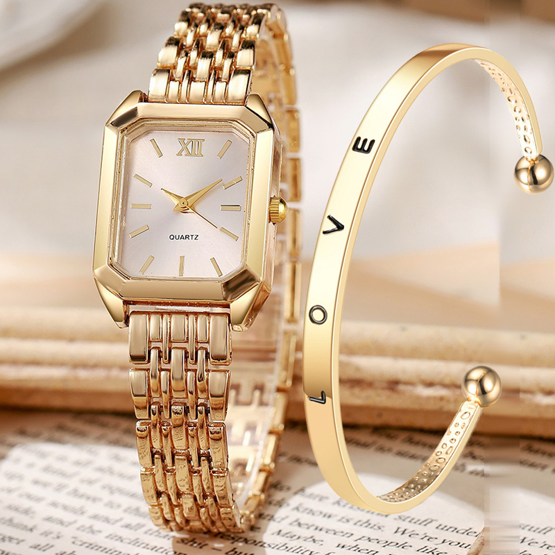 2PCS/set Luxury Women's Quartz - Lux Watch 评论和价格
