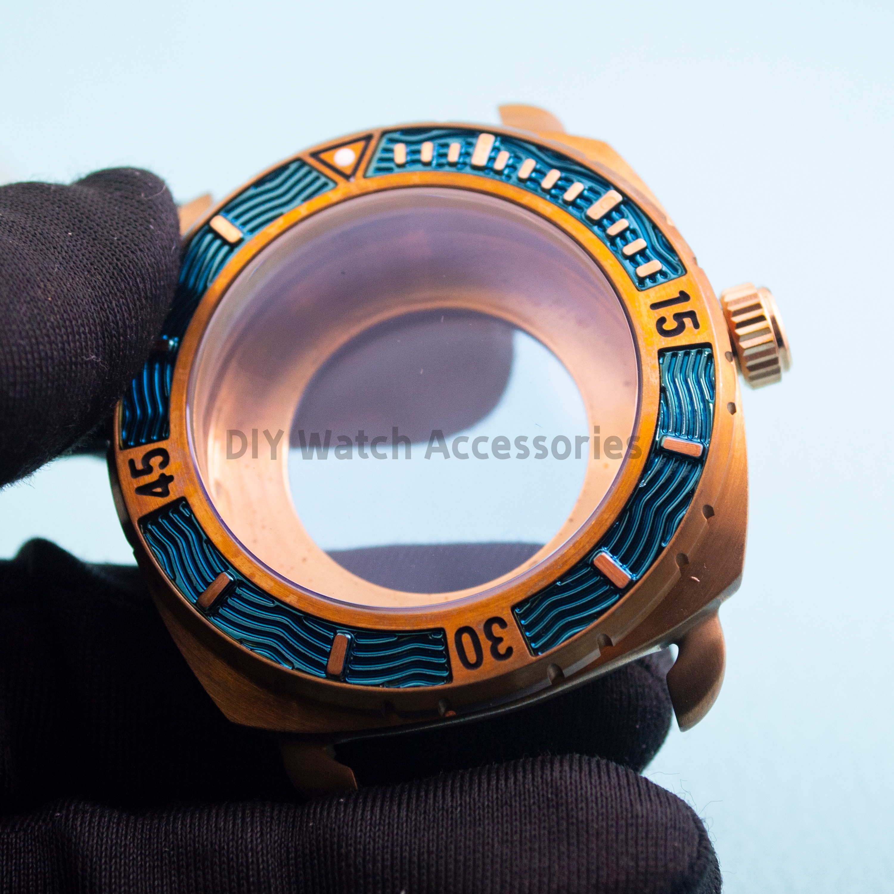 NH35 Bronze Case Watch Case Pa - Exhibition Caseback 评论和价格