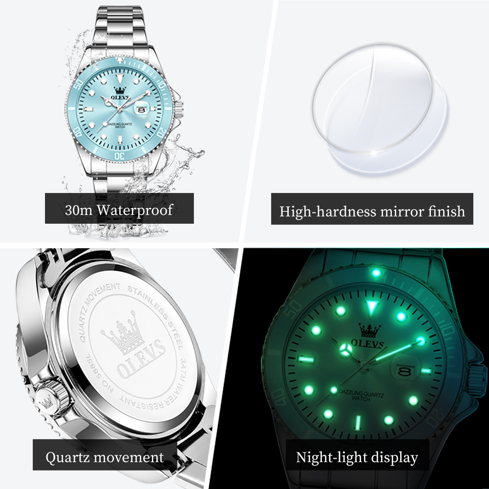 OLEVS Luxury Stainless Steel W - Lux Watch 评论和价格