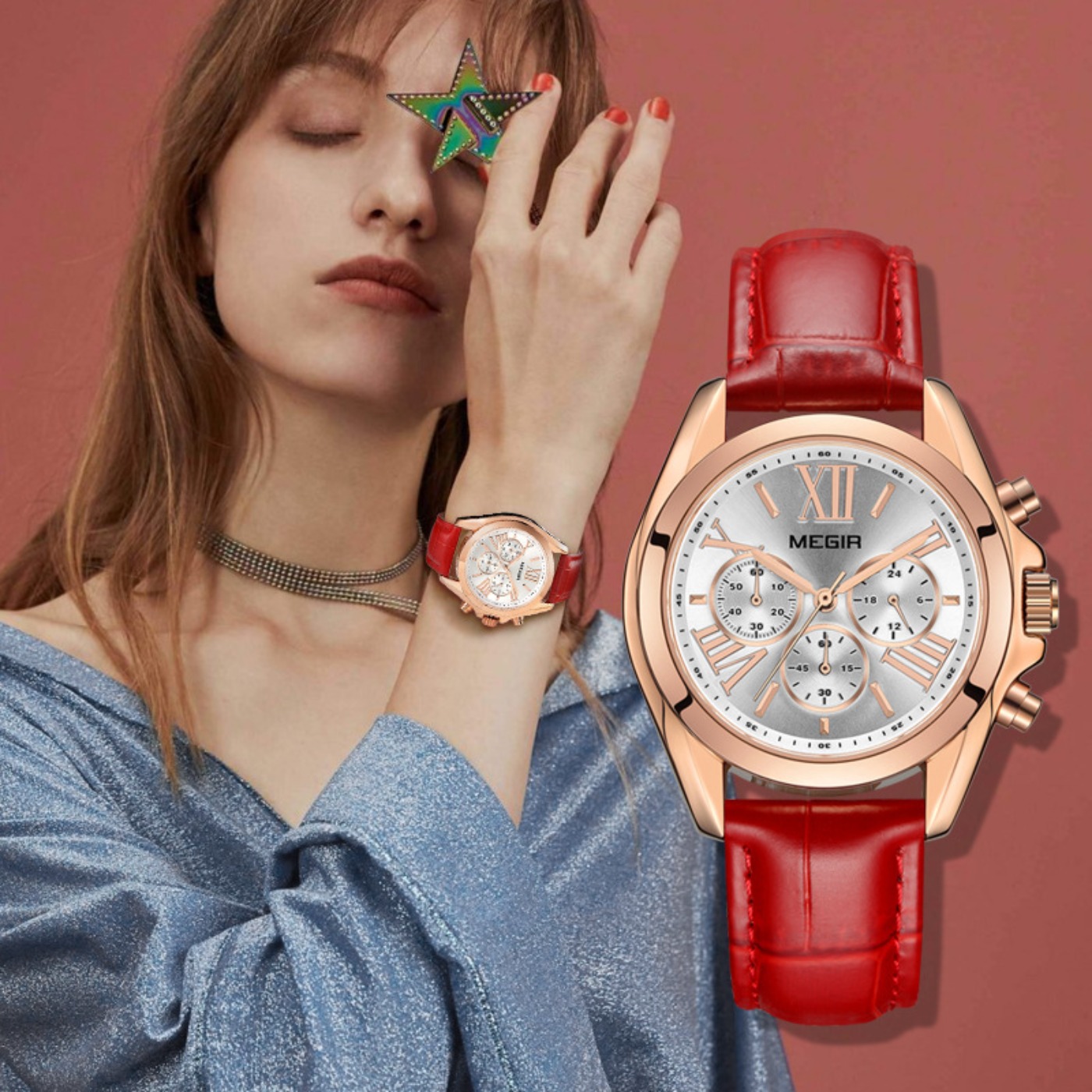 MEGIR New Luxury Leather Watch - Ladies Luxury Watch 评论和价格