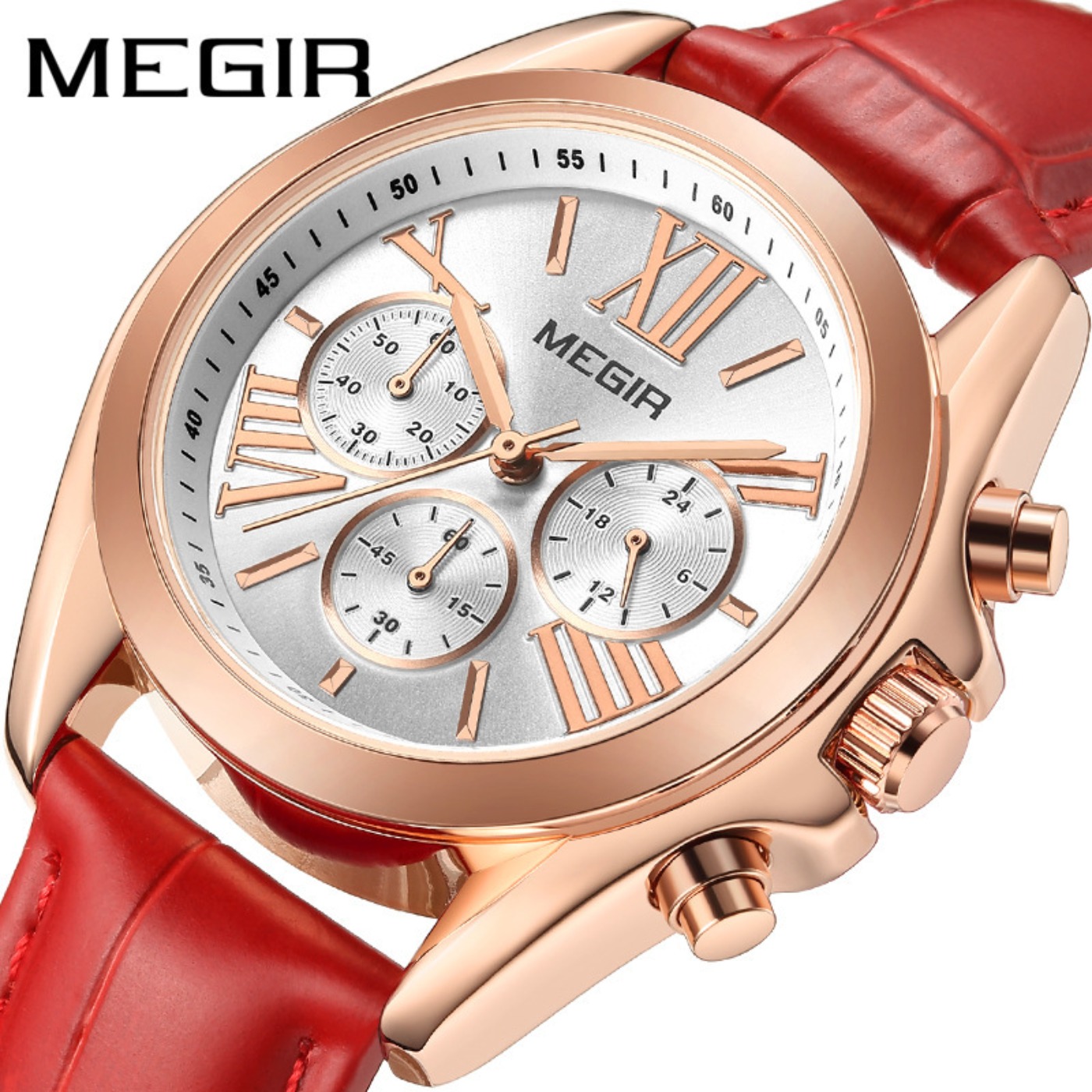 MEGIR New Luxury Leather Watch - Ladies Luxury Watch 评论和价格