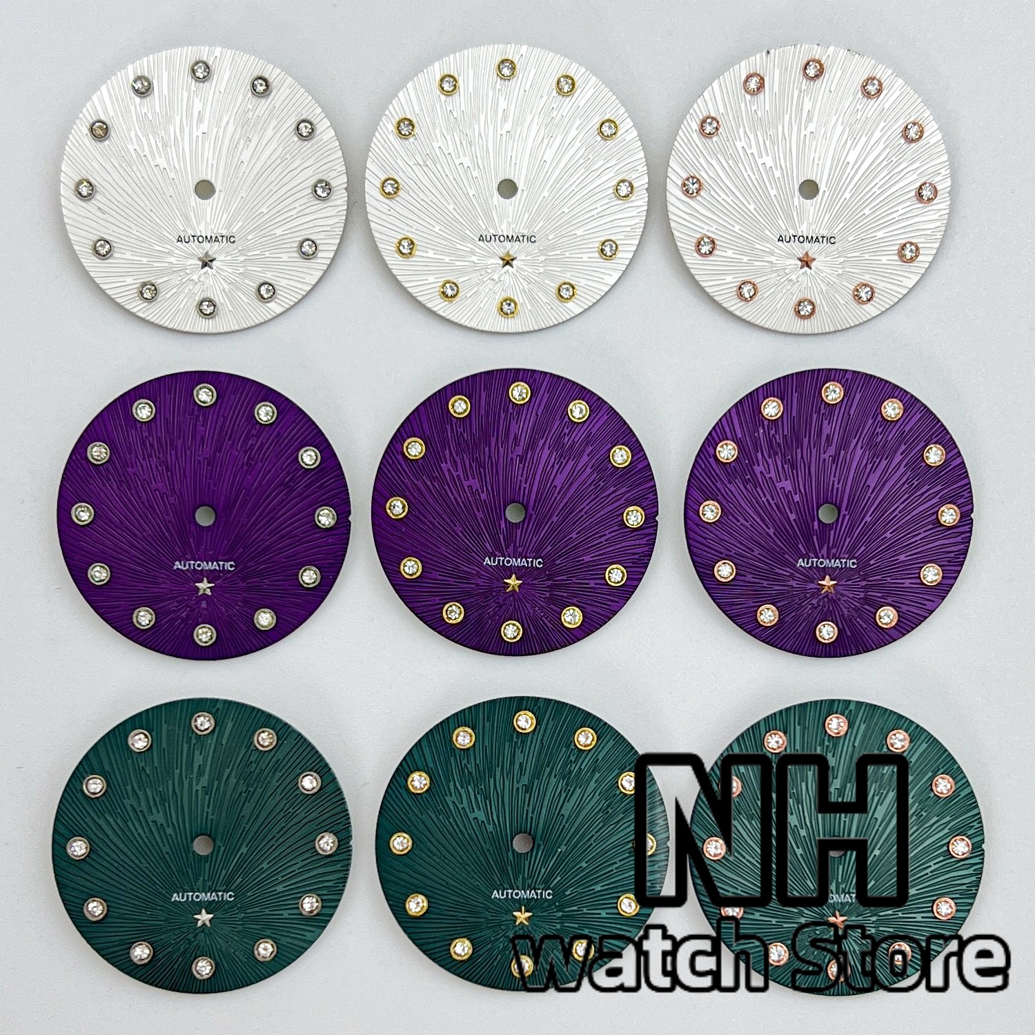 NH 24.5mm Star Watch Dial Gree - Exhibition Caseback 评论和价格