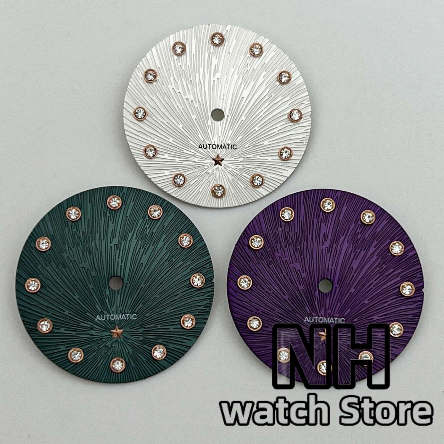 NH 24.5mm Star Watch Dial Gree - Exhibition Caseback 评论和价格