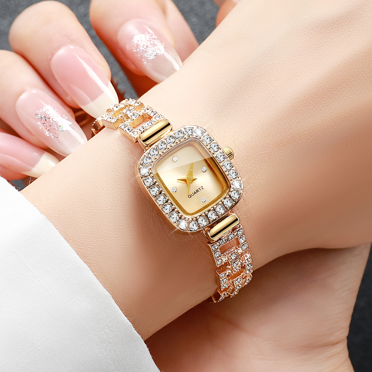Luxury Rhinestone Bracelet Str - Luxury Watch Holder 评论和价格