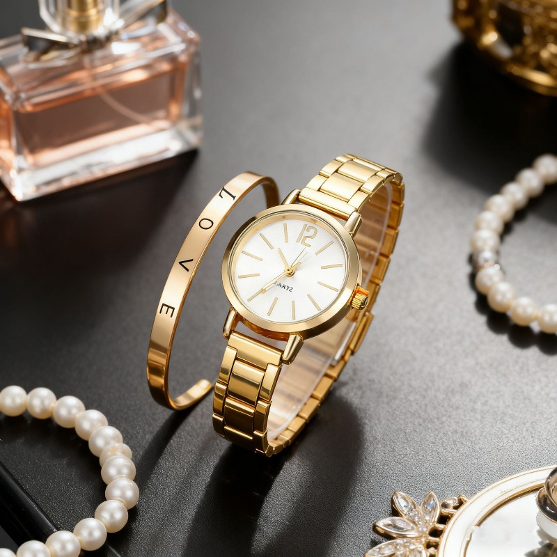 2pcs Set Watch Luxury Women Si - Lux Watch 评论和价格