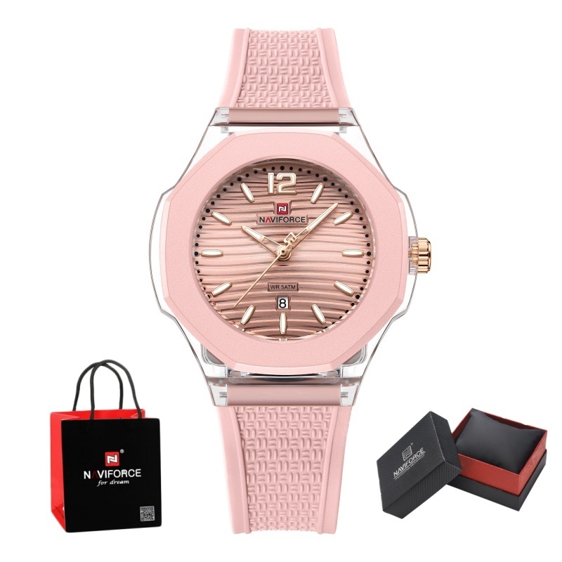 NAVIFORCE Woman's Watch Quartz - Luxury Watch Holder 评论和价格