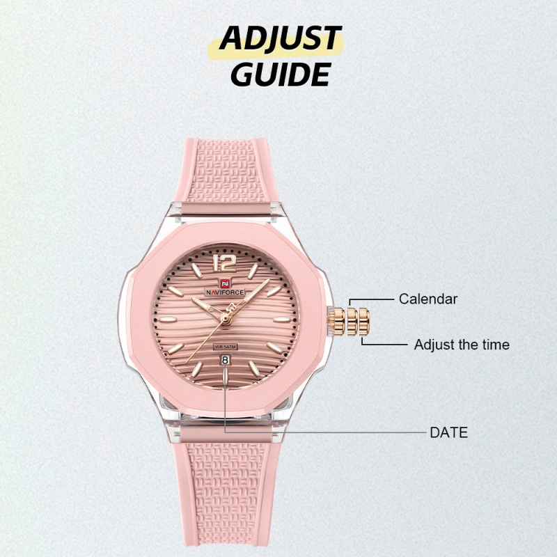 NAVIFORCE Woman's Watch Quartz - Luxury Watch Holder 评论和价格