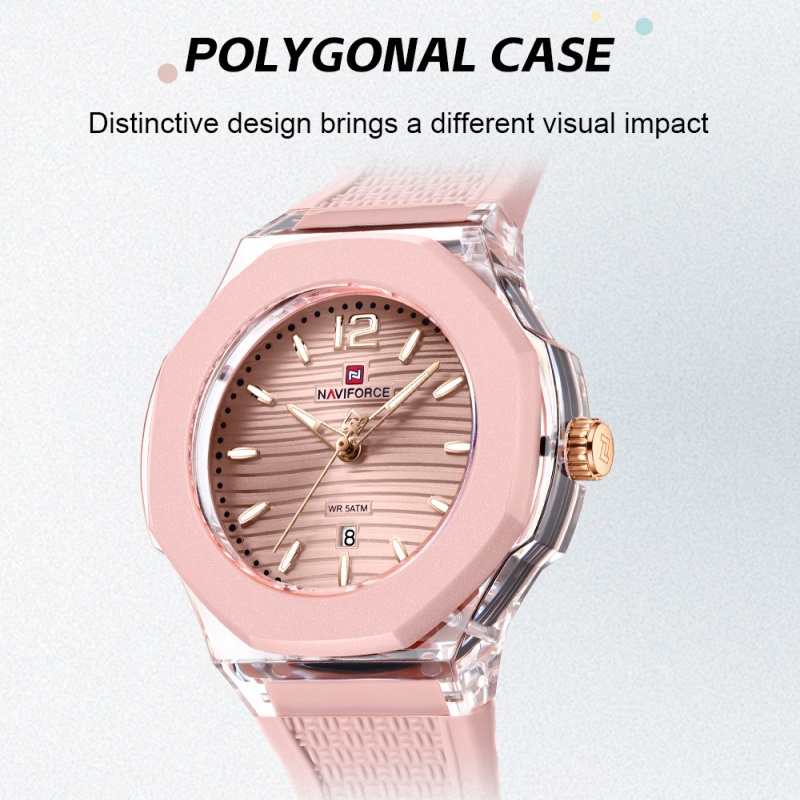 NAVIFORCE Woman's Watch Quartz - Luxury Watch Holder 评论和价格