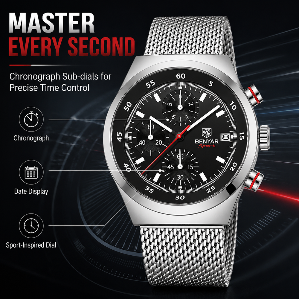 BENYAR Top Luxury Brand Men's  - Luxury Watch Quality 评论和价格